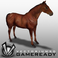 3D Model Download - Low Poly Animals - Arab Horse